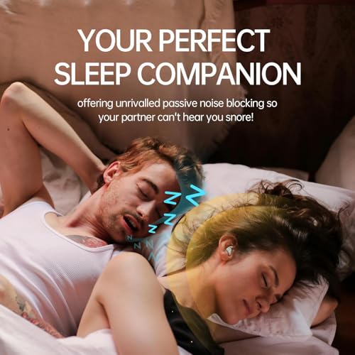 Invisible Sleep Headphones, Noise Blocking Sleep Earbuds, Compact Design for Side Sleepers, Immersive Audio Spatialized Sound (Black)