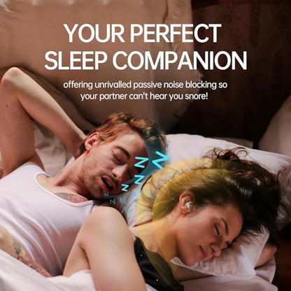 Invisible Sleep Headphones, Noise Blocking Sleep Earbuds, Compact Design for Side Sleepers, Immersive Audio Spatialized Sound (Black)