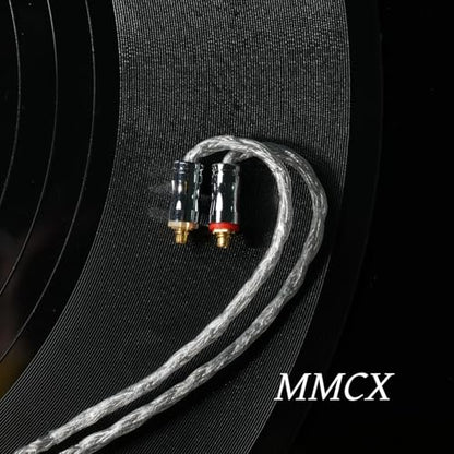 IEM Replacement Cable, 24-Core Silver-Plated, 4.1ft (1.25m), 4.4mm Balanced to QDC & 0.78mm 2-Pin for in-Ear Monitors - size: 4.4mm-QDC