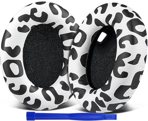 SOULWIT Replacement Earpads for Sony WH-1000XM4 (WH1000XM4) Headphones, Ear Pads Cushions with Noise Isolation Foam, Added Thickness, Without Affecting Sensor - Snow Leopard - color: Snow Leopard