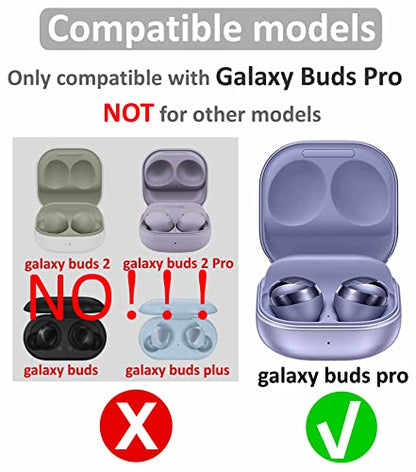 9 Pairs Replacement Galaxy Buds Pro Eartips Earbuds, S/M/L 3 Size Silicone Rubber Flexible Ear Tips Buds Wing Tips Fit in Case Compatible with Samsung Galaxy Buds Pro - Phantom Black 9 Pairs