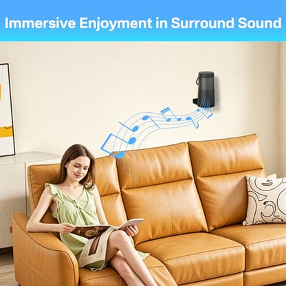 Rimous Metal Speaker Mount Bracket for Bose SoundLink Revolve+ Wall Mount - Anti-Drop Speaker Wall Mount Shelf for Bose SoundLink Revolve 2 Mount Adapter with Hardware Kit Easy to Install