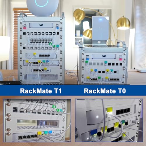 GeeekPi 4U Server Cabinet, 10 inch Mini Server Rack for Network, Servers, Audio, and Video Equipment, DeskPi RackMate T0 Rackmount, 7.87 inch Depth - color: Silver