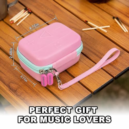 ANKHOH Hard Speaker Case for JBL Go 5/4/3 with Wrist Strap, Case Only - color: Green