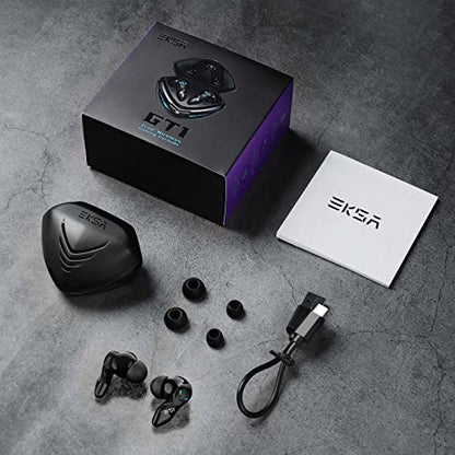 EKSA Wireless Gaming Earbuds, Bluetooth Headphones for Mobile Gaming, Switch, Music - 38ms Ultra Low Latency - 36 Hours Playtime - Game/Music Mode - Built in Mic - Noise Isolation