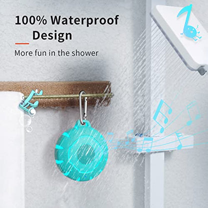 HEYSONG Waterproof Shower Bluetooth Speaker, Durable & Portable with Clear Sound, Ideal for Shower, Pool, Beach & Kayaking – Great Gift for Teen Women & Men - color: Mint Green