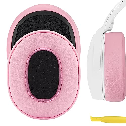Geekria NOVA Replacement Ear Pads for Skullcandy Crusher Wireless, Crusher EVO, Crusher ANC, Hesh3, HeshEVO, HeshANC, Venue ANC Headphones Ear Cushions, Repair Parts with Video Guide (Pink)