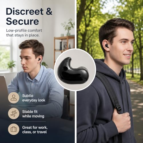 Invisible Sleep Wireless Earphone,Lightweight,Long Battery Life (black) | Ipx5 Waterproof Earbuds, Bluetooth 5.3, Painless Sleeping Earphones for Sensitive Sleeper - color: Black