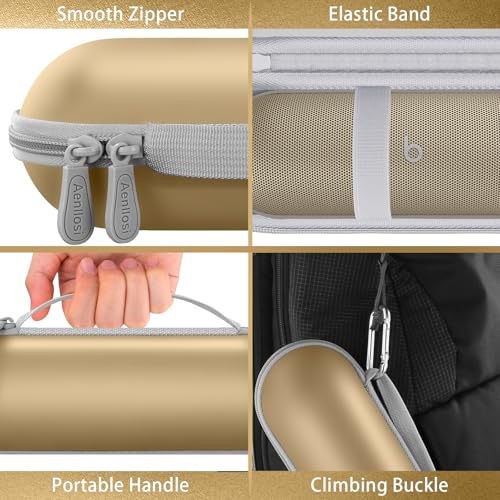 Aenllosi Hard Case for Beats Pill - Speaker Champagne Gold | EVA case construction, Water-resistant design, Dust-resistant design, Case only - color: Gold