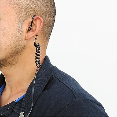 Pack of 2 FBI Style Black Twist On Replacement Acoustic Tube for Two-Way Radio Headsets by MaximalPower
