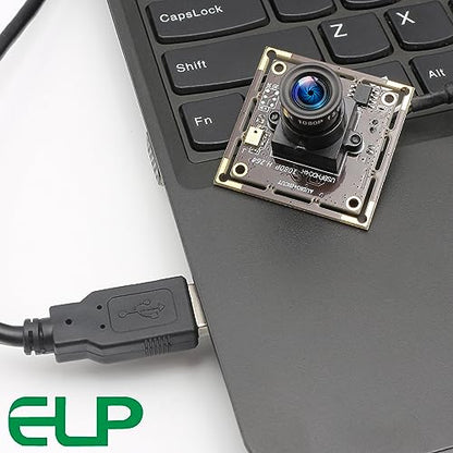 ELP H.264 1080P USB Camera Module with Microphone 3.6mm Wide Angle Webcam | FHD PC Camera for Computer & Laptop, UVC USB2.0 Lightburn Camera for Laser, Home Security, Embedded Machine Vision, Robotics - size: 3.6mm lens