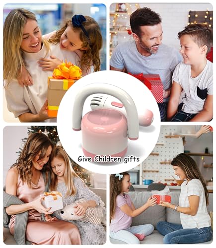 EWA Portable Mini Metal Karaoke Machine, Bluetooth Karaoke Speaker with 2 Wireless Microphones, Ideal Gifts for Girls Boys Family Home Party Birthday Christmas Toys Gifts-(Pink) - color: Pink