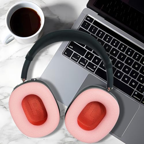GEVO Upgraded Ear Cushions Replacement Earpads for AirPods Max 1 & 2 Headphones, Protein Leather Ear Pads Ear Covers Cups with Memory Foam and Magnet for AirPods Max 1 & 2 (Pink) - color: Pink