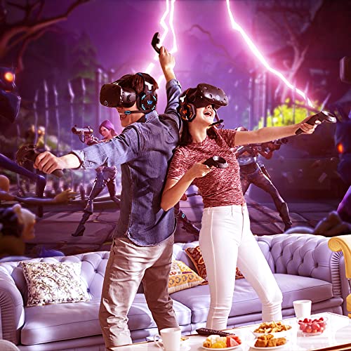 VersionTECH. G2000 Gaming Headset, Bass Surround Gaming Headphones with Noise Cancelling Mic, LED Lights, Soft Memory Earmuffs for PS5/ PS4/ Xbox One Controller/Laptop/PC/Mac/Nintendo NES Games-Red - color: Red
