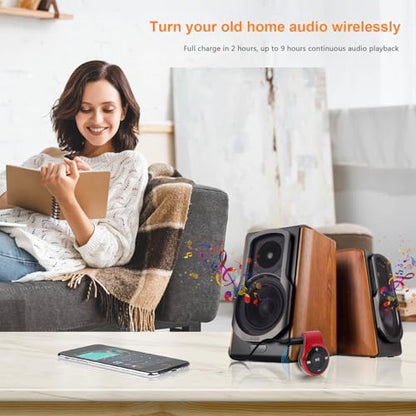 Bluetooth Receiver for Headphone,Headset,Speaker or car Audio,with MIC for Hands-Free Call and Music.