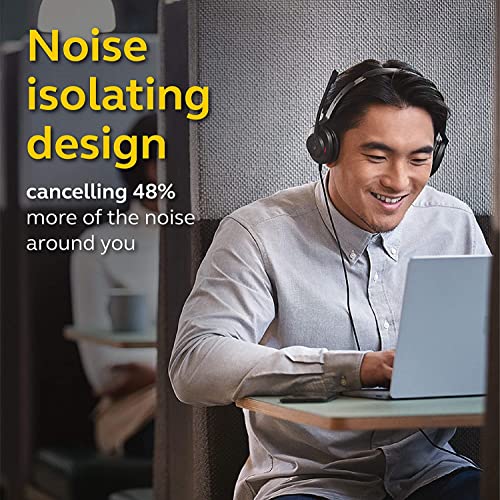 Jabra Evolve2 30 UC Wired Headset, USB-A, Stereo, Black – Lightweight, Portable Telephone Headset with 2 Built-in Microphones – Work Headset with Superior Audio and Reliable Comfort - size: Unified Communications, style: Stereo (USB-A)