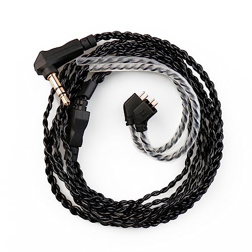 2 Meter TFZ-Pins in Ear Monitor Cable KBEAR KS1 IEM Extension Headphone Cable Cords for CCZ Melody/DC01 PRO/MC02/DC02/DC03/NC01/KS2/Storm, CCZ 4N OFC Silver-Plated Wire (Inky, TFZ-Pin, 3.5mm Plug) - size: TFZ-Pins 3.5mm, style: 2M long