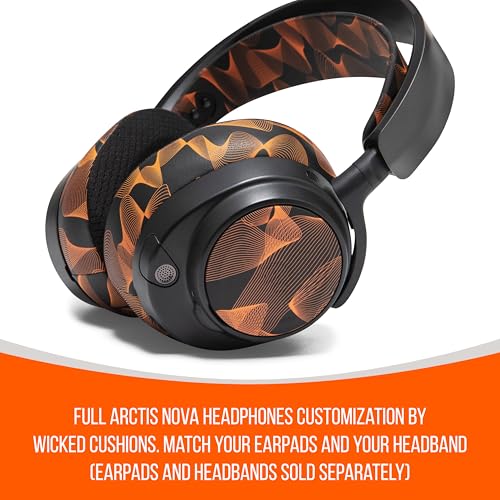 WC Side Plates for Arctis Nova Pro Wireless, Pro Wired & Nova Elite | Made by Wicked Cushions | Also fits Nova Pro Omni, 7, 7X & 7P | Kinetic Wave - color: Kinetic Wave