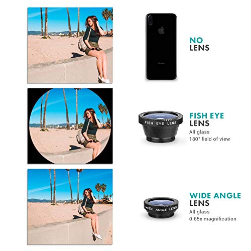 Movo SmartCine Complete Smartphone Video Rig with Built-in Stereo Microphone, LED Light, Wide-Angle and Fisheye Lenses - Youtuber Kit Compatible with iPhone/Android Phones - YouTube, Tik Tok Equipment