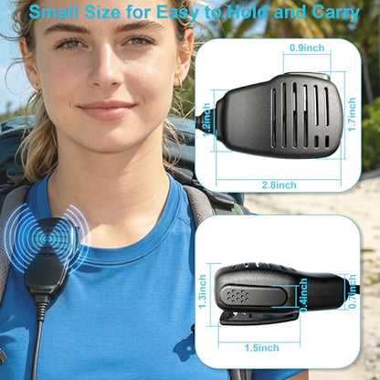 SAMCOM Walkie Talkie Shoulder Mic 2 Pin Remote Wire Shoulder Microphone