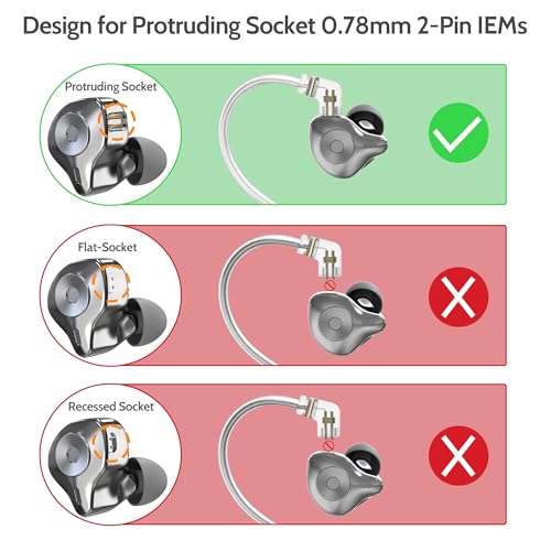 3.5mm 2-Pin 0.78mm IEM Cable with Microphone, Silver Plated OFC Wires Earphone Cable with Boom MIC for Wan'er S.G, ZS10 Pro, ZS10 Pro X, ZSN PRO, ZSX in-Ear Monitor, 4 Feet - style: 3.5mm