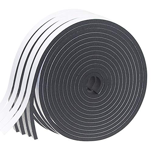 Weather Stripping Door Seal Strip for Doors and Windows,1/2In x 1/4In x 33Ft x 2 Roll Foam Insulation Tape Self Adhesive,Sound Proof,Weatherstrip,Pipe Cooling, Air Conditioning Seal Strip - size: 1/2 in x 1/4 in x 33 ft x 2 Roll