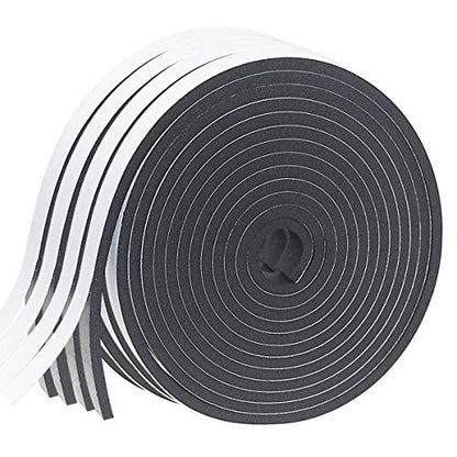 Weather Stripping Door Seal Strip for Doors and Windows,1/2In x 1/4In x 33Ft x 2 Roll Foam Insulation Tape Self Adhesive,Sound Proof,Weatherstrip,Pipe Cooling, Air Conditioning Seal Strip - size: 1/2 in x 1/4 in x 33 ft x 2 Roll