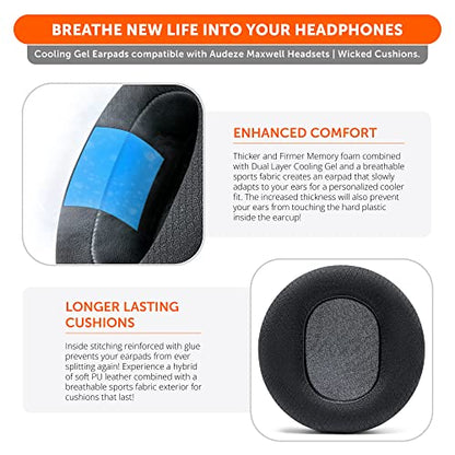 WC Freeze Maxwell Gen 1 - Cooling Gel Earpads for Audeze Maxwell 1 | Made by Wicked Cushions | Elevate Comfort, Durability, Thickness & Sound Isolation for Gaming | Black - color: Black