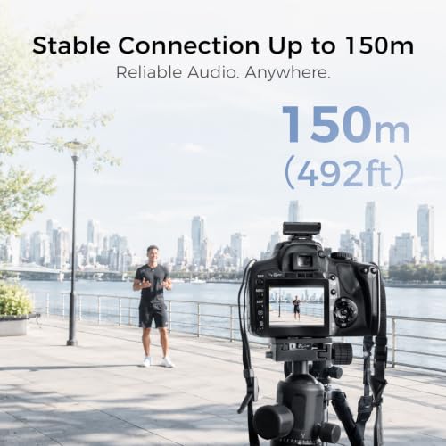 YRF Mic 2 (2 TX + 1 RX + Charging Case), Wireless Lavalier Microphone, Intelligent Noise Cancelling, Internal Recording