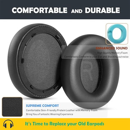 Earpads and Headband Replacement Compatible with Anker Soundcore Space Q45 Bluetooth Wireless Over-Ear Headphone Ear Pads with Softer Protein Leather/Memory Foam