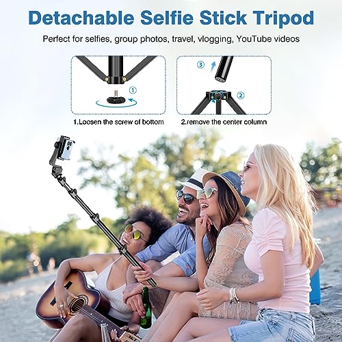 70" Phone Tripod with Remote & Holder, Portable Cell Phone Stand, Selfie Stick for Video Recording, Compatible with iPhone 14/13 Pro Max/Android/Camera - size: 70 inch