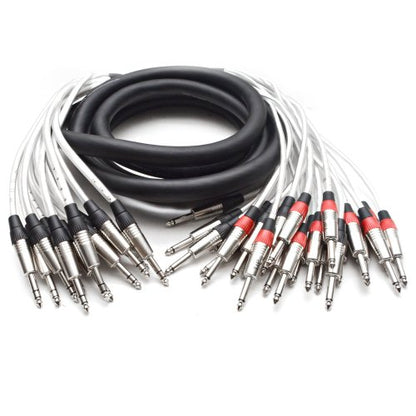 Seismic Audio - SAST-12-24-15 - 12 Channel 1/4" TRS Insert Snake Cable to 24 1/4" TS - 15 Feet - size: 15 Foot - 12 TRS x 24 TS