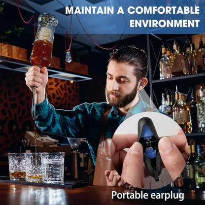 Ear Plugs for Sleeping Noise Cancelling Reusable Comfortable Silicone Earplugs,3 Pairs High Fidelity Concert Earplugs Noise Reduction Earplugs for Music Festivals, DJs, Musicians with 2 Travel Covers