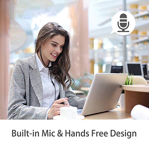 SIMOLIO Stereo Headset with Mic, Light Weight Stethoscope Transcription Headset with Volume Control and Soft Memory Foam Ear-Tips, 4.9FT Audio Cord, 3.5mm Plug Wired PC Headphones, SM-901M