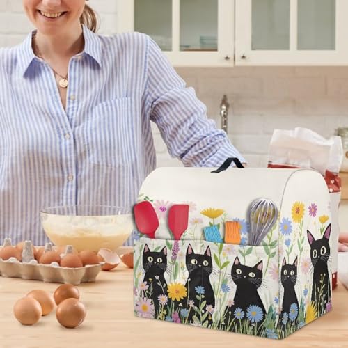 Stand Mixer Dust Cover with Adjustable Drawstring, Blender Cover Mixer Protective Cover Dustproof Stand Mixer Cover Househould Kitchen Items Cute Cat Prints - color: Cute Cat Prints, size: S