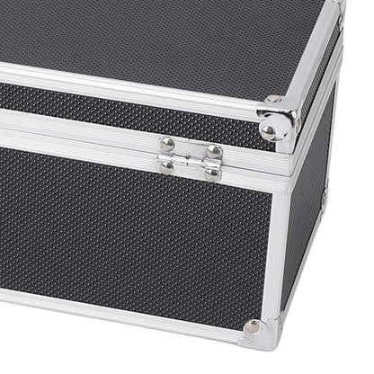 Asixxsix Hard Shell Carrying Case for Wireless Microphone Systems, Portable Equipment Storage Case, Aluminum Alloy Sturdy Build, EVA Foam Interior, IP67 Rain Proof
