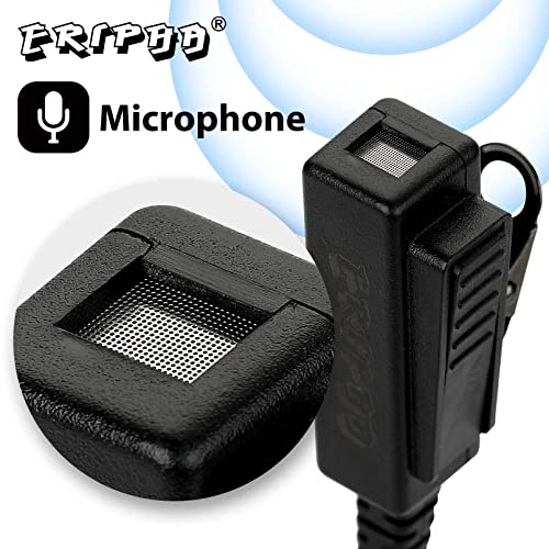 2-Pin Earpiece with PTT Mic for UV-5R/BF Series & Kenwood TK | 2-Way Radio Headset