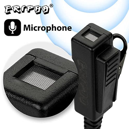 2-Pin Earpiece with PTT Mic for UV-5R/BF Series & Kenwood TK | 2-Way Radio Headset