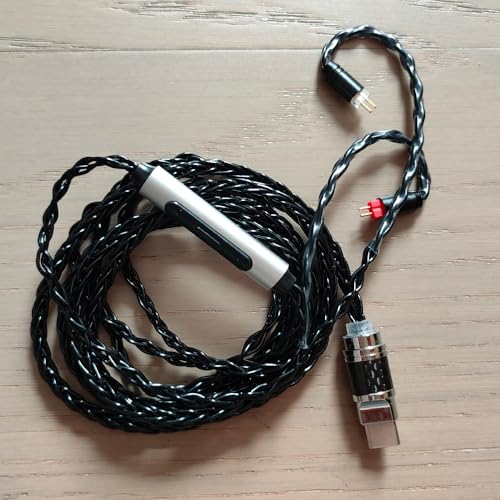 USB Type-C to MMCX Headphone Cable, Built-in DAC Amp, Braided Audio Cable with Carrying Case (USB C to 0.78 2PIN) - size: USB C TO 0.78 2PIN