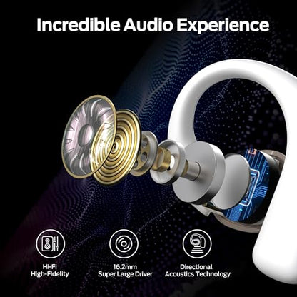 Monster Open Ear AC311 Wireless Earbuds, Bluetooth 5.4 Open Ear Headphones, Up to 30 Hours Playtime Bluetooth Ear Earphones with Stereo Sound, Touch Control and IPX5 Waterproof Open Earbuds