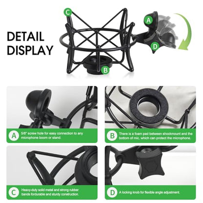Microphone Shock Mount for Condenser Microphones, Compatible with Neumann TLM 103/102, M147/149, and More - style: For TLM103