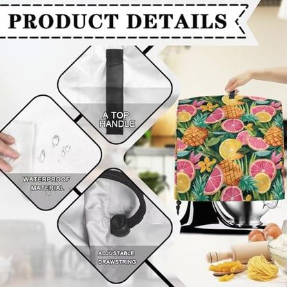 Stand Mixer Dust Cover with Adjustable Drawstring, Stand Mixer Dust Cover Sturdy Kitchen Accessories Stand Mixer Cover Lemon - color: Lemon, size: S