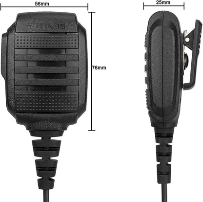 Retevis MateTalk B4 Walkie Talkies with Waterproof Shoulder Mic (4 Pack) | FRS Two Way Radios Noise Cancelling for Construction Site Workshop Electrician, Crystal-Clear, Rugged Shell, USB-C Charging