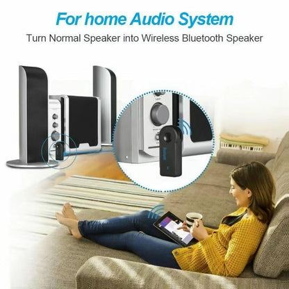 Bluetooth Transmitter Receiver Wireless Adapter: 3.5mm Aux Jack Stereo Audio Input Output - for TV Car Headphone Speakers