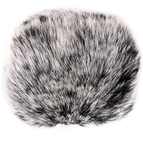 ChromLives Furry Windscreen Muff, Mic Cover Wind Muff, Outdoor Microphone Wind Cover Compatible with Zoom H5 H6 and More, Grey - color: H6 Mic Windscreen
