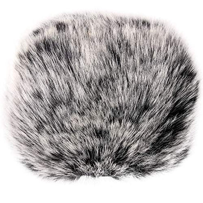 ChromLives Furry Windscreen Muff, Mic Cover Wind Muff, Outdoor Microphone Wind Cover Compatible with Zoom H5 H6 and More, Grey - color: H6 Mic Windscreen