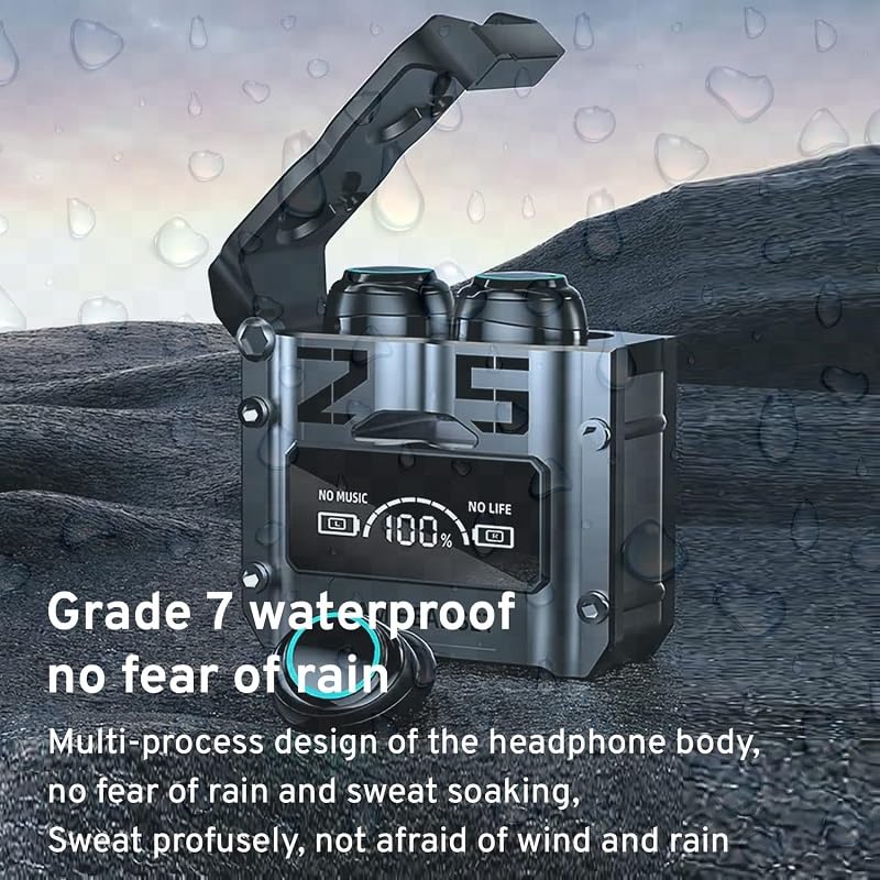 M25 Wireless Earbuds with LED Display, Touch Control, Noise Reduction, Waterproof, Stereo in-Ear Headphones