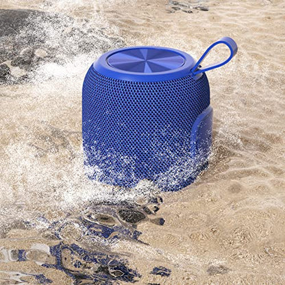 Portable Bluetooeh Speaker Wireless Mini IPX7 Waterproof Speaker 24H Playtime 360° Stereo Surround Sound Bass Small Speakers for Outdoor Travel(Blue)