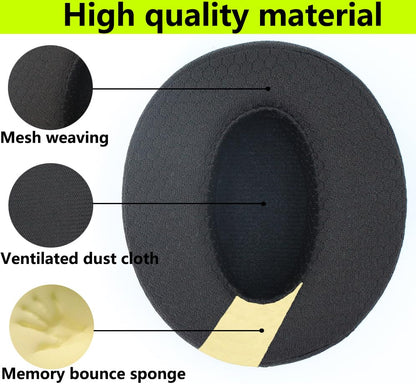 Replacement Ear Pads Compatible with Sennheiser HD4.50BT Black | for Sennheiser HD4.50BTNC HD4.40BT Headphone Breathable mesh woven/memory foam ear cushions earmuffs - color: Mesh/black