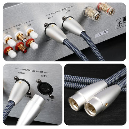 Balanced XLR Cable 2-Pack, Male to Female, 3-Pin, 3.2ft/1M, 24k Gold Plated - color: XLR Cables, size: 3.2FT/1m